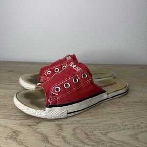 Converse All Star Red Cutaway Open Toe Sandal Slides Womens Size 8 - Mens Size 6